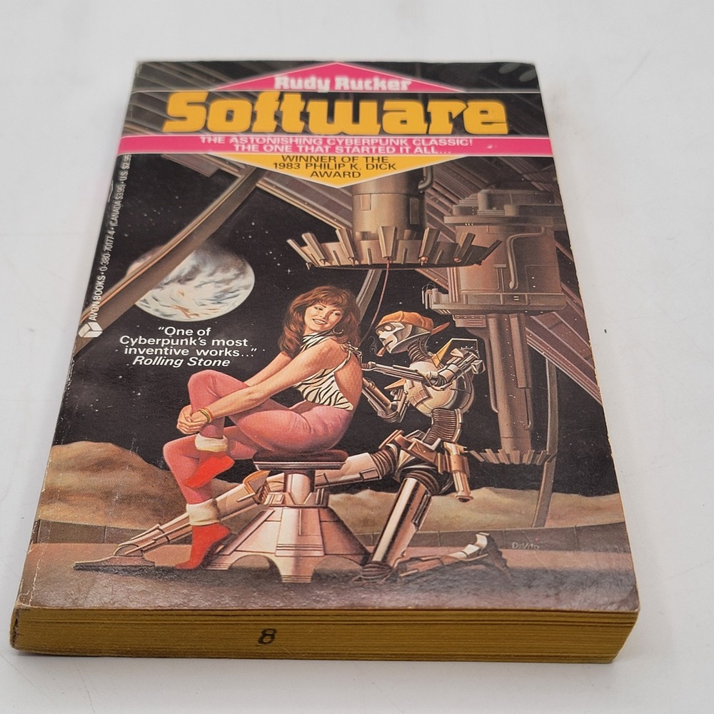 Rudy Rucker Software Paperback First Avon‎ Printing 1987 Cyberpunk Sci-Fi Good